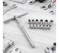 Set di chiavi a bussola con impugnatura a T da 6 3 mm con più teste intercambiabili per uso meccanico e fai da te, include estensioni corte e lunghe per applicazioni (A)