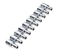 Set di chiavi a bussola corte metriche professionali da 1/4", 6 punti, da 4 mm a 14 mm, accessori per riparazione e manutenzione, chiave a bussola argentata