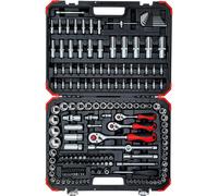 GEDORE set di chiavi a bussola 1/4", 5/16", 3/8", 1/2", 172 pezzi, Nero rosso