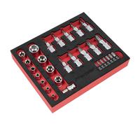 Set Di Chiavi A Bussola E Bit Di Sicurezza Sealey 29 Pezzi 1/4" E 3/8"