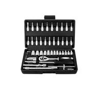 Set di chiavi a bussola e cricchetto da 46 pezzi/22 pezzi Para custodia Per chiavi combinate da 1/4" e 3/8" Set di prolunghe(46PCS)