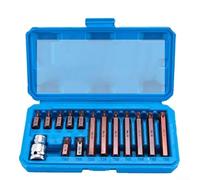 Set di chiavi a bussola esagonali, 11/15 pezzi, con bussole a dodici punte, in acciaio al cromo vanadio, per automotive, riparazioni domestiche e edilizie (Hexagram)