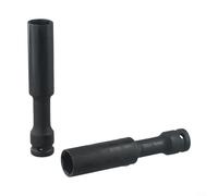 Set di chiavi a bussola estesa con 7 dimensioni della testa e attacco da 1/2", per accedere a elementi di fissaggio confinati con durata (17+19)