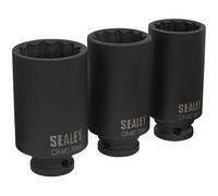 Set Di Chiavi A Bussola Impact Hub Sealey SX051 12 Punti 1/2"sq Drive 3 Pezzi