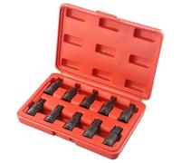 Set di chiavi a bussola in lega al cromo vanadio, 10 pezzi, T20-T60, per chiave a cricchetto con attacco quadro da 3/8", kit di attrezzi dinamometrici manuali per riparazione barche