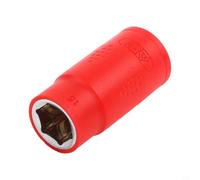 Set di chiavi a bussola isolate da 3/8 di pollice, 1000 V, resistente ad alta tensione, manico a cricchetto con misure metriche esagonali da 9-27 mm, isolamento in TPE cromato vana(15 mm)