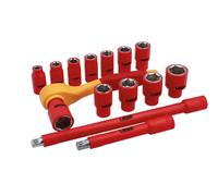 Set Di Chiavi A Bussola Isolato VDE 15 Pezzi 3/8"D 1000V AC E 1500V DC 8891
