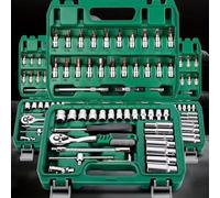 Set di chiavi a bussola Kit Riparazione Auto Cassetta Degli Attrezzi 46 Pezzi Set Cricchetti Professionali Kit Attrezzi Domestici Essenziali La Manutenzione Dell'auto Utensili Manuali