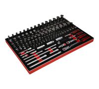 Set Di Chiavi A Bussola KS Tools 1/4" + 3/8" In Inserto In Schiuma, 142 Pezzi