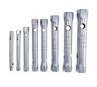 Set di chiavi a bussola lunghe e bilaterali per tubi | Adatte come chiavi per candele | Set di 8 pezzi 6-22 mm | No.450 K | WGB