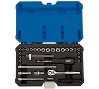 Set Di Chiavi A Bussola MM/AF Combinato, 1/4" Sq. Dr. (40 Pezzi)