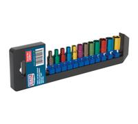 Set Di Chiavi A Bussola Multicolore Sealey AK282 12 Pezzi 1/4"sq Drive Metri