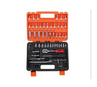 Set di chiavi a bussola per cacciavite da 53 pezzi Combinazione Kit di strumenti di riparazione automatica da 1/4 pollici Set di bussole a cricchetto multifunzione