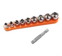 Set di chiavi a bussola per uso domestico, 5-13 mm, combinazione di punte per cacciavite pneumatico, set di punte per trapano elettrico per riparazioni domestiche (B)