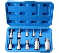 Set di chiavi a bussola professionali da 1/4 3/8 1/2 di pollice per compiti Torx esagonali, blu, kit di attrezzi per officina domestica (C)