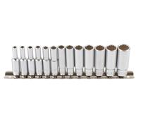 Set Di Chiavi A Bussola Profonde Bi-esagonali Laser 1/4"D 13 Pezzi 7589