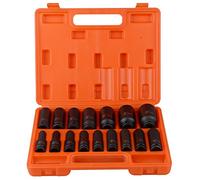 Set di chiavi a bussola profonde da 1/2", metriche da 10-32 mm, dado H78, per meccanici e garage auto, 16 pezzi