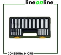 PROXXON 23292 - Set chiavi a bussola, letto profondo, 1/2” + 1/4”, 2