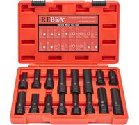 Set di chiavi a bussola scanalate da 6 e 7 con chiave di blocco, strumento di rimozione dadi di bloccaggio per ruote di serie e aftermarket, set di chiavi per auto, SUV, furgoni, camion e