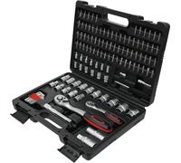 Set di chiavi a bussola scricchiolio profilo albero 1/4 | 1/2" 115 pezzi scat...