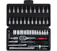 Set di chiavi a bussola Set Di Chiavi A Cricchetto A Bussola Da 46 Pezzi Da 1/4 Pollici Con Set Di Bussole Metriche E Barra Di Estensione Per La Riparazione Auto Della Bicicletta