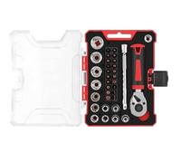 Set di Chiavi A Bussola Set di Chiavi A Cricchetto da 35 Pezzi, Set di Bussole E Custodia Compatta, Set di Strumenti Universali per Bicicletta Utensili A Mano