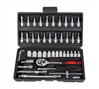 Set di chiavi a bussola Set Strumenti Riparazione Automatica Da 46 Pezzi Set Strumenti Maniche Set Strumenti A Cricchetto Strumenti Riparazione Kit Strumenti La Casa Utensili Manuali