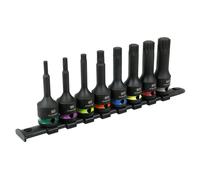 Set Di Chiavi A Bussola Spline Impact Sealey 8 Pezzi 1/2" Sq Drive AK56004