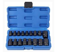 Set di chiavi a bussola tipo E, 17 pezzi, per lavori di trasmissione, accordatura delle sospensioni e riparazione automobilistica con riduzione dell'affaticamento della mano