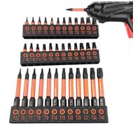 Set di chiavi a bussola Torx, Set di punte per cacciavite - Set di punte in acciaio S2 Set di cacciaviti da 36 pezzi - Punte di torsione di sicurezza T5-T40, punta del cacciavite MA