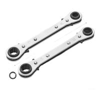Set di chiavi a cricchetto 4 in 1 con doppia testa e funzione di sgancio rapido per un'applicazione affidabile della coppia su elementi di fissaggio metrici da 6 mm a 22 mm (110-12-13-14)