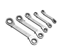 Set di chiavi a cricchetto 5 pcs kit per scansione a ranget di cricchetto in acciaio vanadio a doppia estremità con dimensioni stanrd per la manutenzione dei macchinari