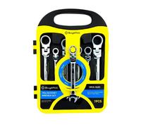 Set di chiavi a cricchetto 7 pezzi Flex-Head 8-19 mm CR-V con organizer a rack
