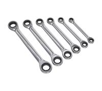 Sealey Doppia Estremità Cricchetto Anello Chiave Set 6pc Metrico S0636