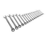 Set Di Chiavi A Cricchetto Combinato 17 Pezzi Metrici - Sealey S01156 Nuovo