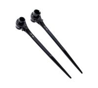 Set di chiavi a cricchetto, con estremità conica, funzione di serraggio rapido, reversibile, 2 pezzi, strumenti per la costruzione di impalcature a doppia testa, per bulloni da 19-22 mm, per casa