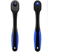 Set di chiavi a cricchetto con testa a 72 denti e manico curvo per bussole da 1/4", 3/8", 1/2", pulsante di sgancio rapido per cambio rapido (G)