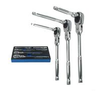 Set di chiavi a cricchetto da 6 pezzi con 72 denti per design a testa flessibile per accessibilità in spazi ristretti