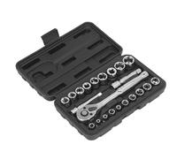 Set di Chiavi a Cricchetto da 72 Denti con Bussole Esagonali da 18 Pezzi, Comoda Chiave a Bussola con Controllo della Direzione per Riparazione e Manutenzione Auto, Scelta dei Meccanici