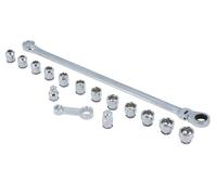 Set Di Chiavi A Cricchetto Flessibili Extra Lunghi 16 Pezzi 8662