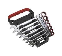 Sealey Testa Flessibile Cricchetto Chiave Combinata Set 7pc Metrico Platino