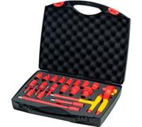 Set di chiavi a cricchetto isolate, 1/2", chiave combinata rosso/Giallo
