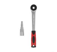 Set di chiavi a cricchetto per radiatore, con testa a gradini per valvole e nippli da 10 mm a 21 mm, in acciaio al carbonio, per sistemi di riscaldamento, finitura argento nero (B)