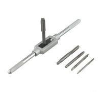 Set di chiavi a cricchetto regolabili per filettature M12, strumento di maschiatura manuale in acciaio per cuscinetti con manico antiscivolo, compatibile con metalli morbidi come l'alluminio (set da 6