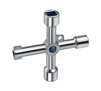 Set di chiavi a croce professionali per fori quadrati da 5,3 mm, 6 mm, 8 mm, 9 mm, triangolari, 7 mm, esagonali, multiuso, zincati, set di chiavi per armadietti