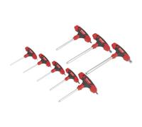 Sealey Estremità a Sfera Set Chiavi Esagonali 8pc Manico a T Metrico AK7144