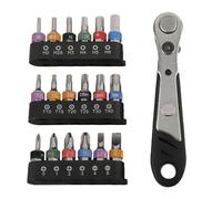 Set Di Chiavi A Ratchett Mini Compatto 19 Pezzi Con Cacciaviti Per Manutenzione