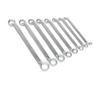 Sealey Inclinato Doppio Terminale Anello Chiave Set 8pc Metrico AK6327