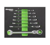 Set Di Chiavi A Rullino Con Testa Flessibile Sealey S01143 7 Pezzi Misura Metri