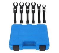 Set di chiavi a stella da 6 pezzi, chiave a stella metrica per dadi a flangia con testa flessibile a 180° per attacchi da 1/2 e 3/8 pollici, kit di strumenti per la rimozione di da